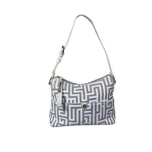 Women's Spartina 449 De Renne Simple Zip Shoulder Bag Gray And Cream